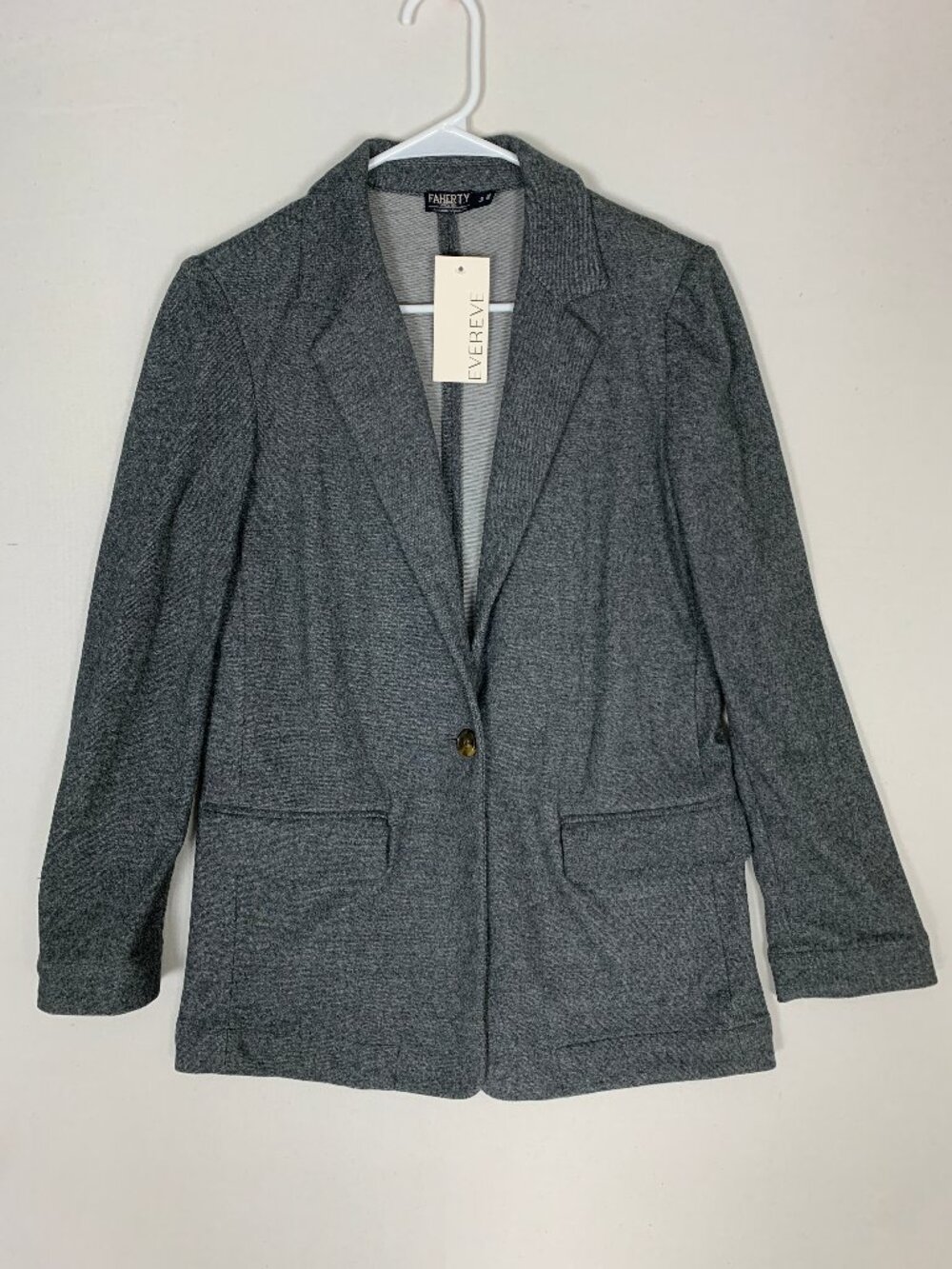Faherty Dream Flannel Blazer Women's XS Charcoal